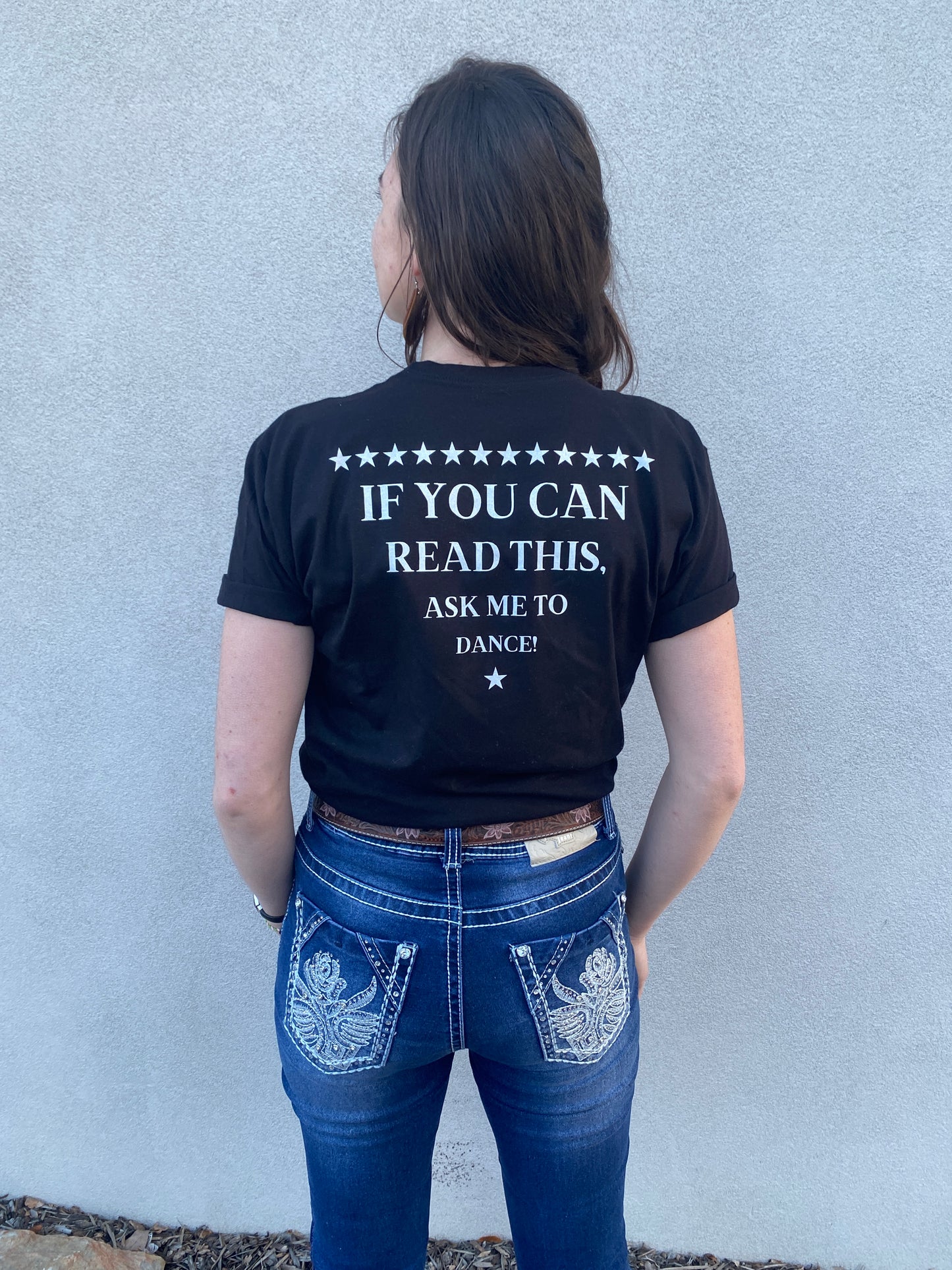 "If You Can Read This, Ask Me To Dance!" UNISEX Short Sleeve Country Dance Softstyle T-Shirt